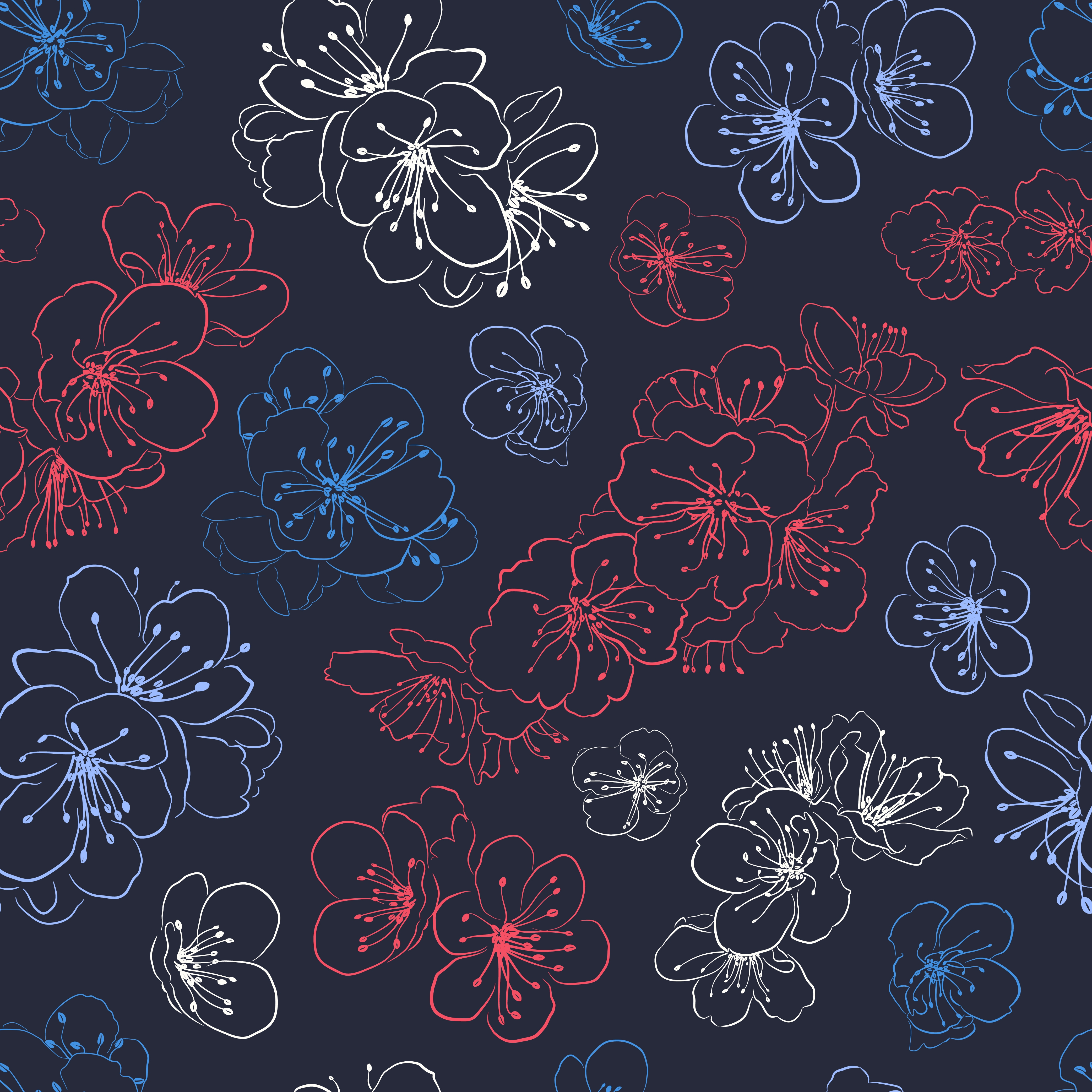 seamless-pattern-cherry-blossoms-multicolored-dark-blue