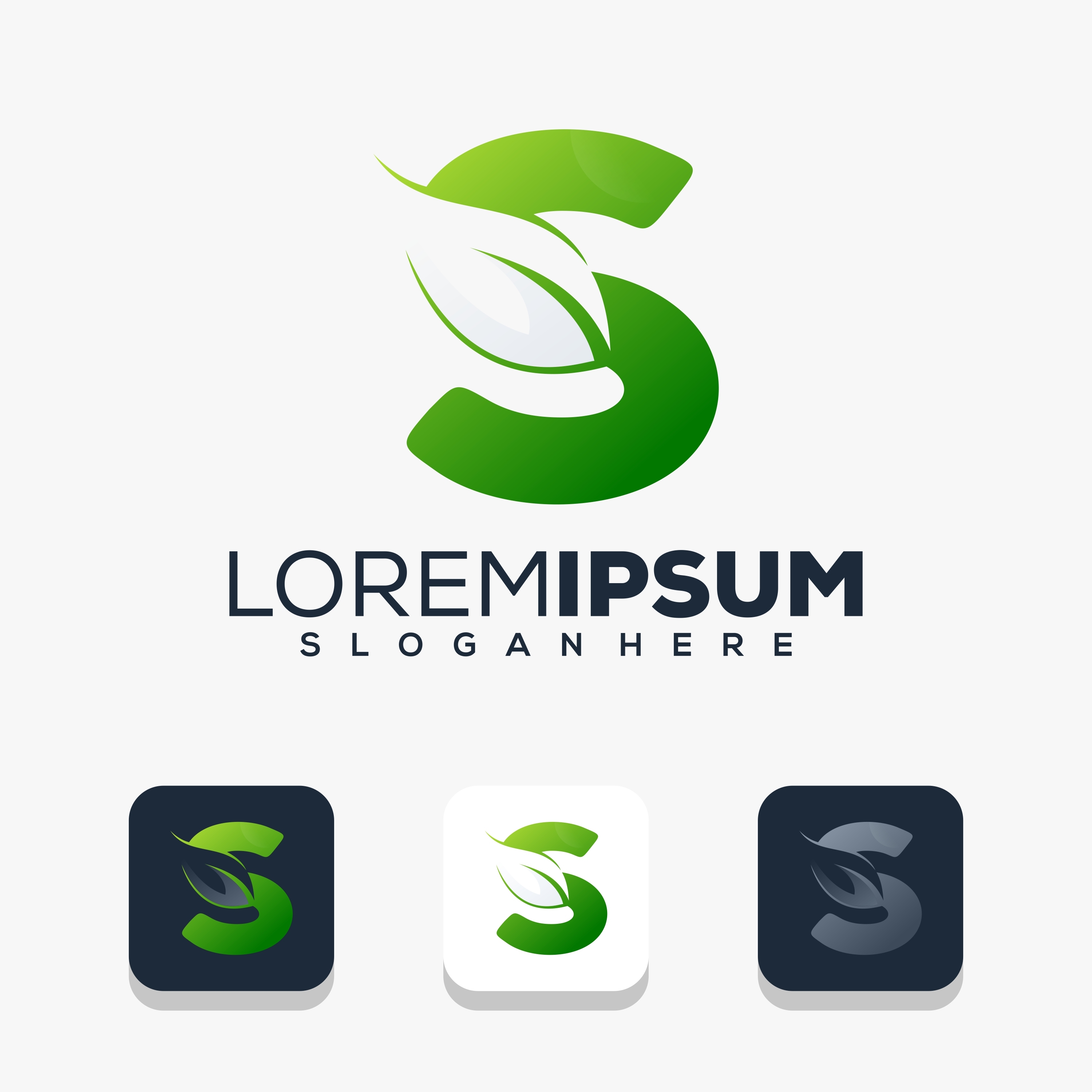 S Modern Leaf Logo