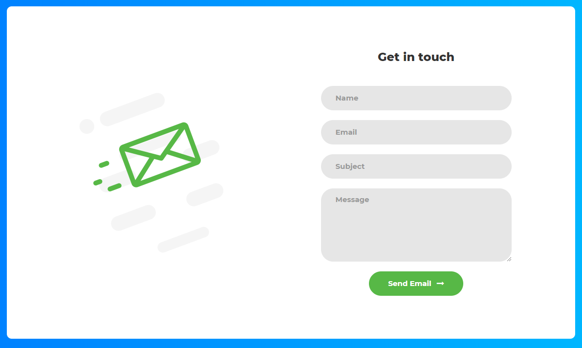 Responsive Contact Forms using HTML , CSS, JS and PHP