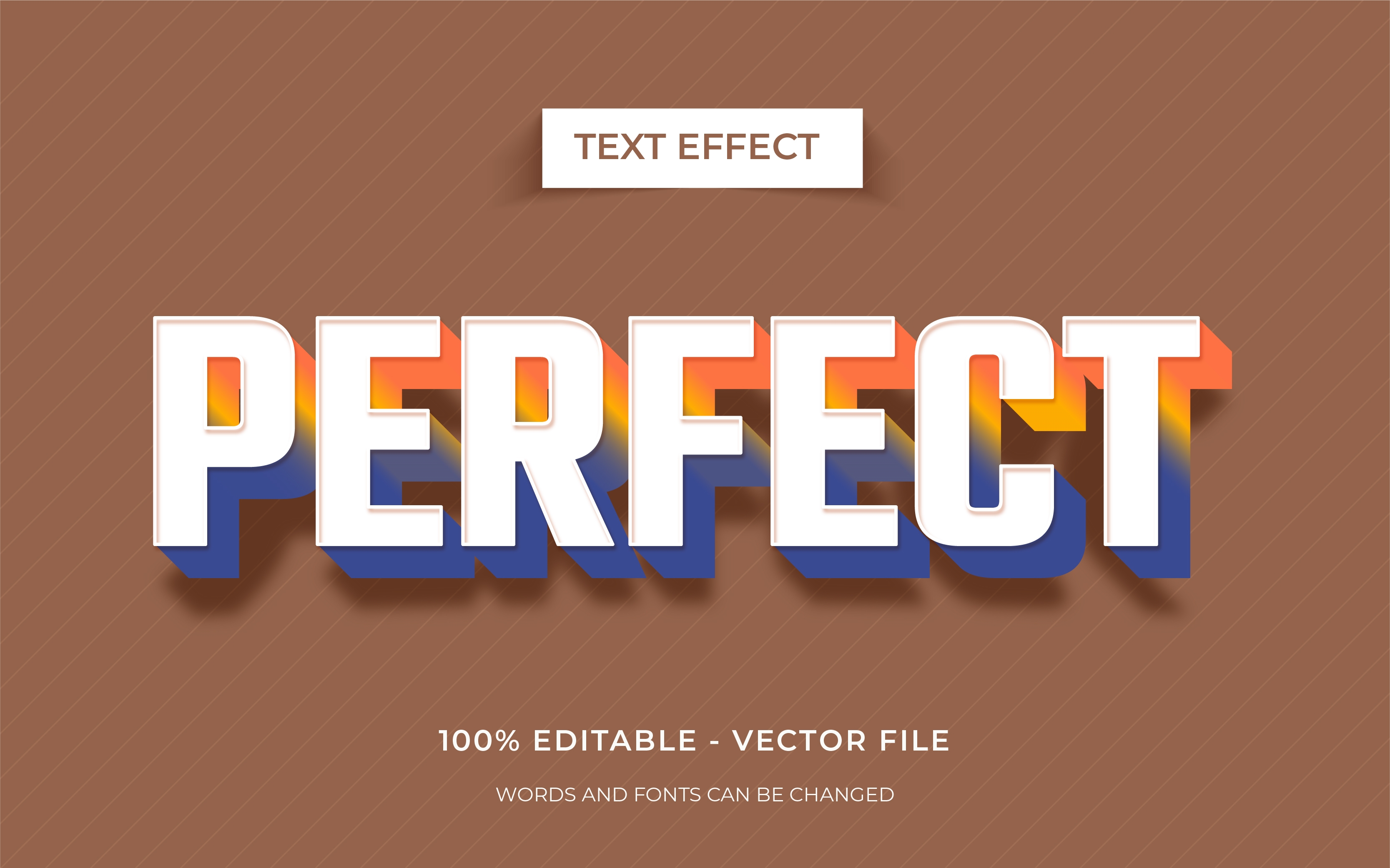Editable 3d Text Effect Style