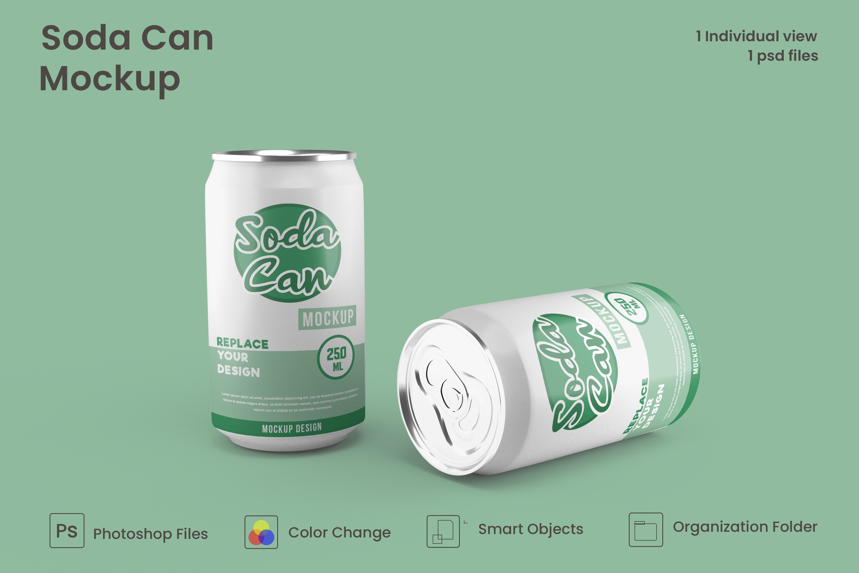Soda Can Mockup Design