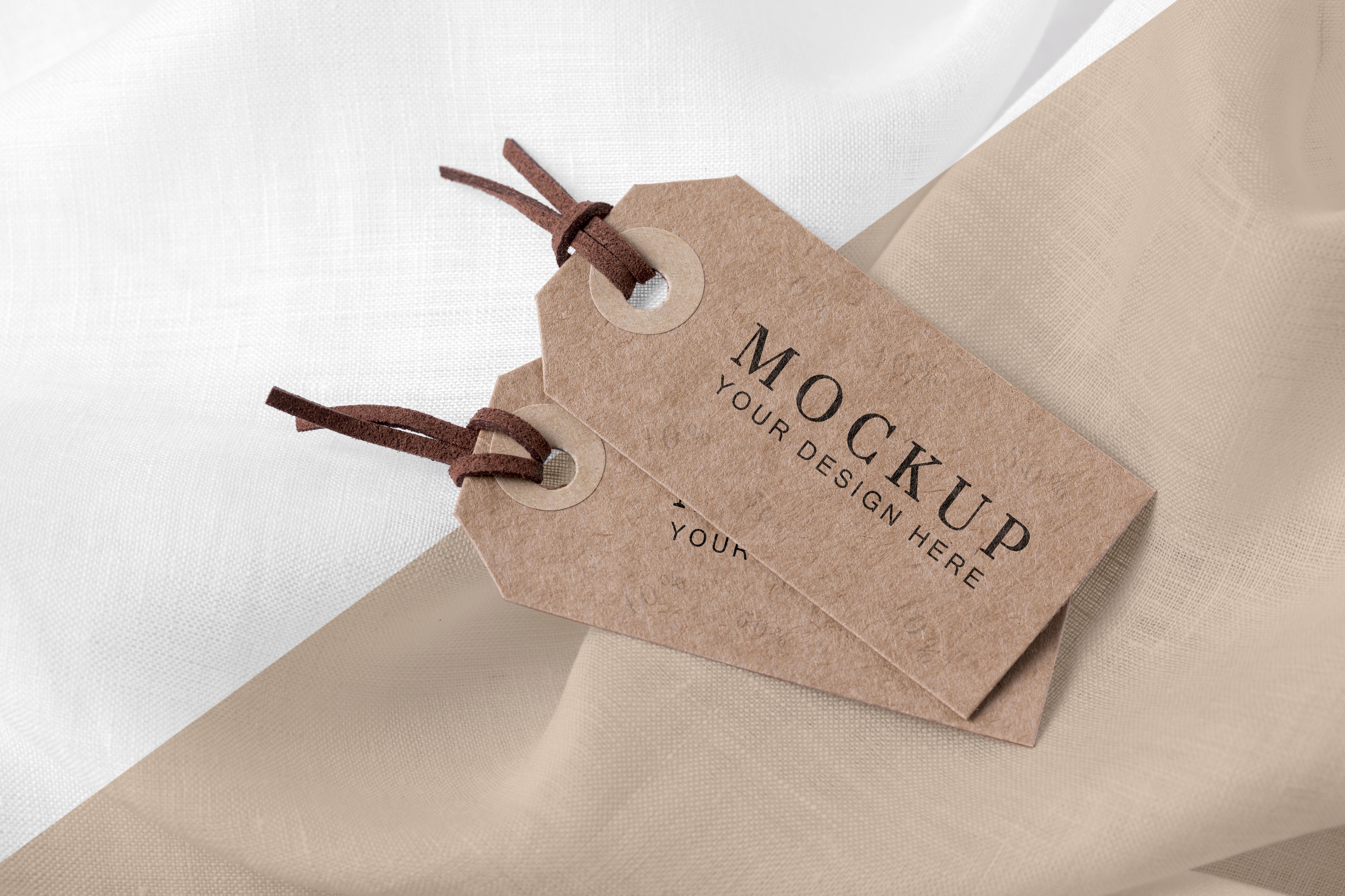 Clothing labels soft fabric Mock up