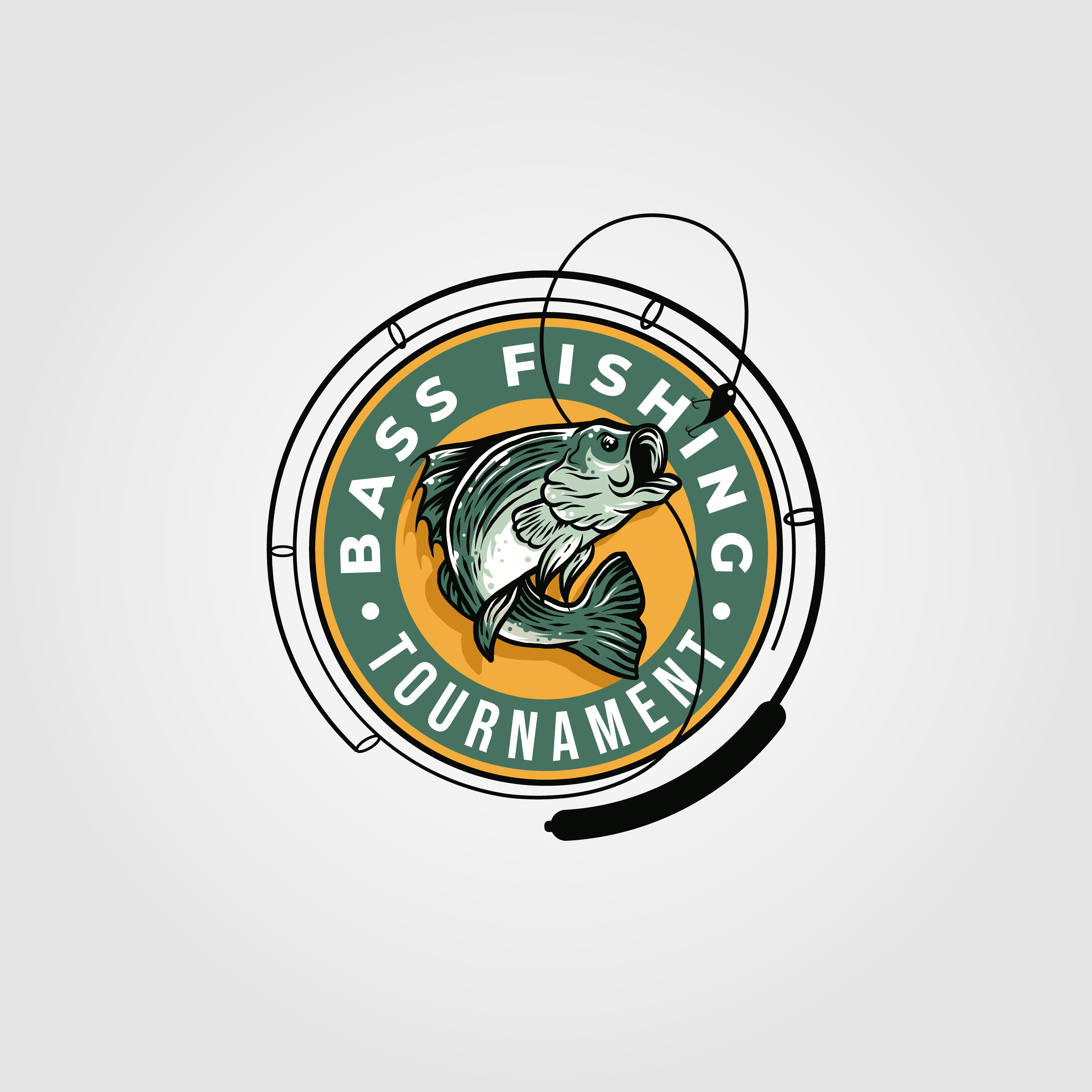 Bass Fishing Tournament Logo
