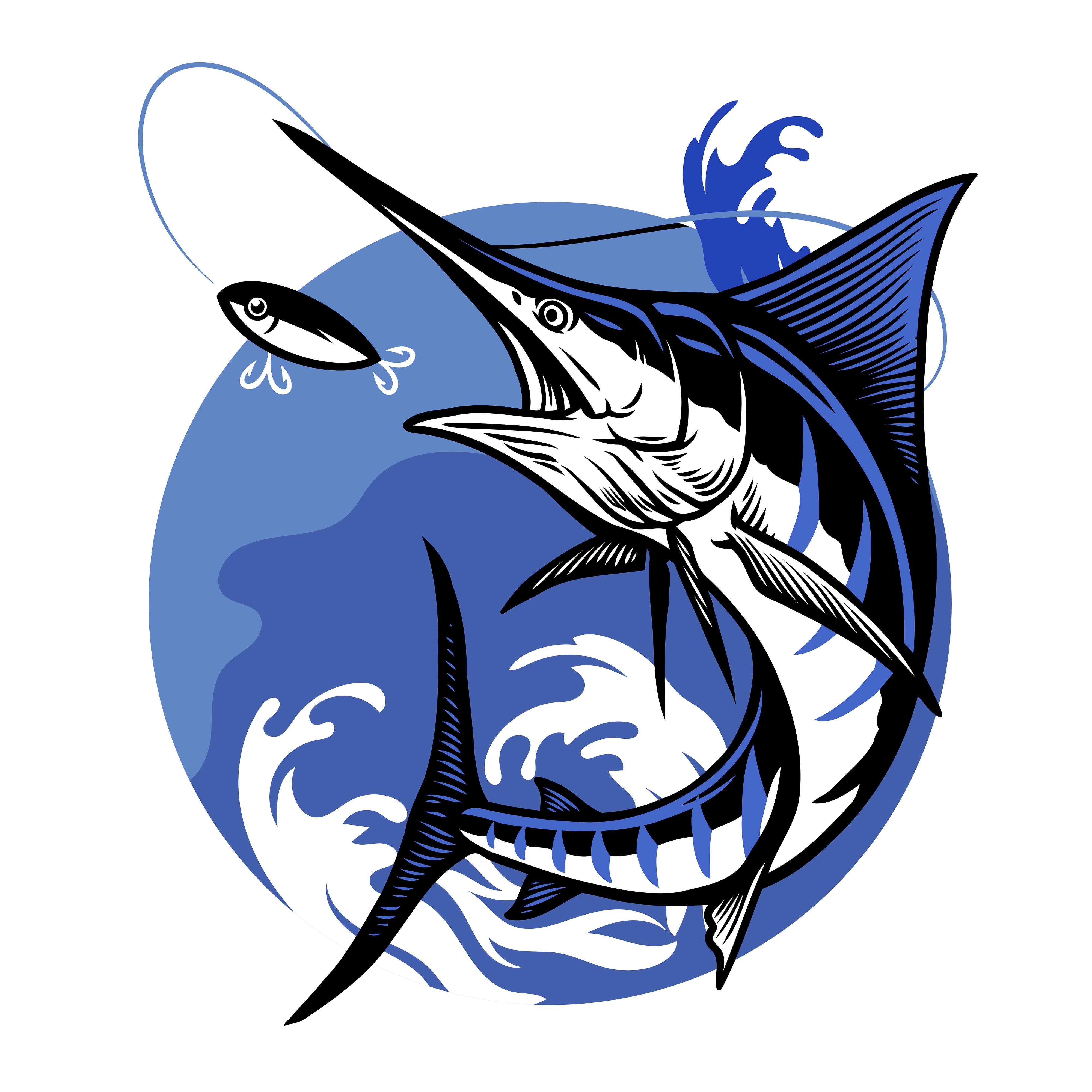 Blue Marlin Fishing Design