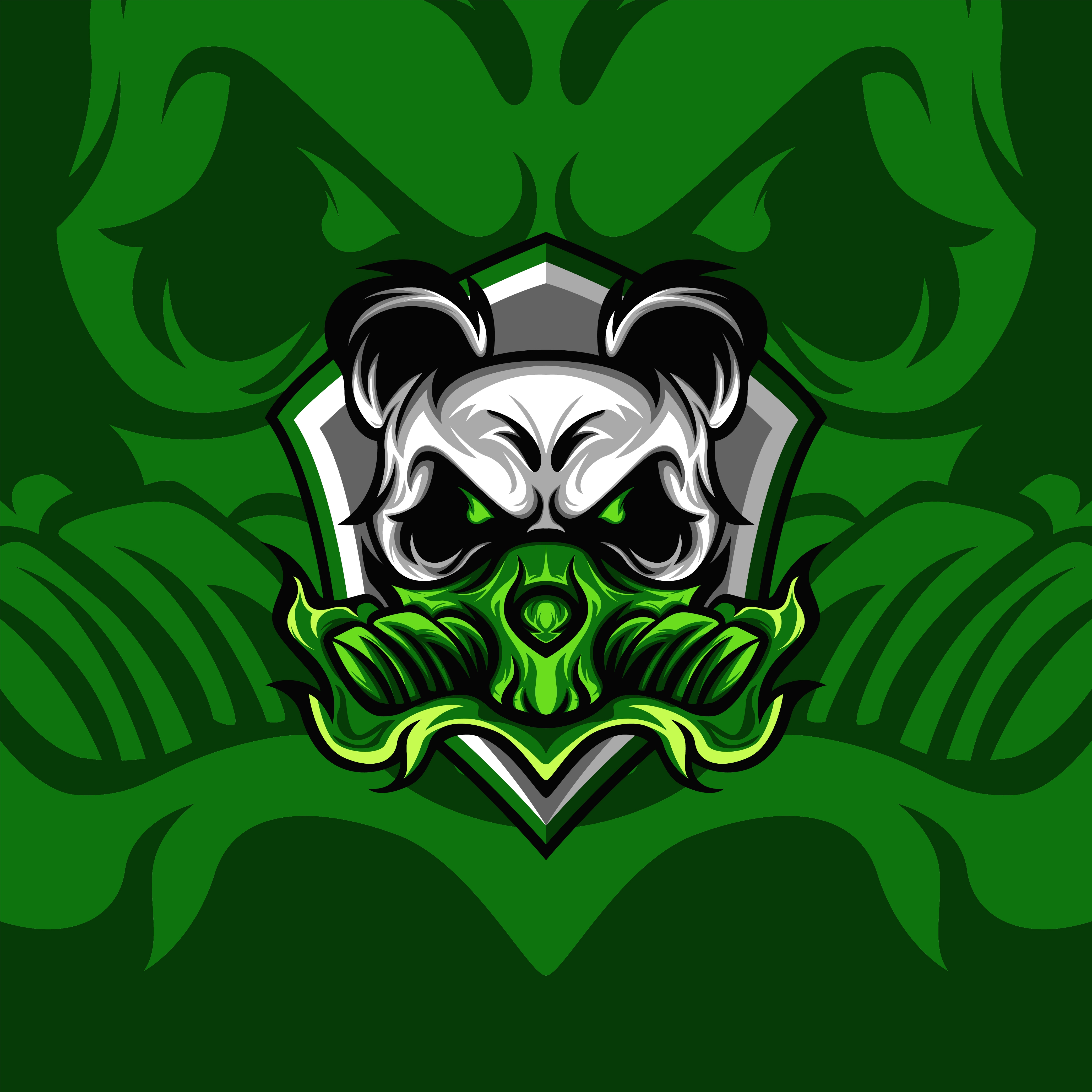 Green Toxic Panda Logo