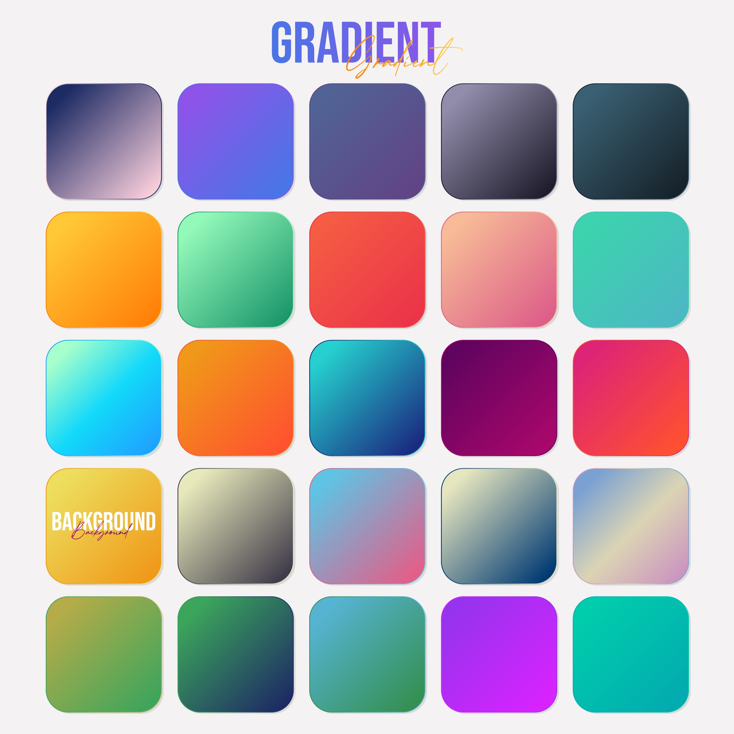 Set of Colorful Gradient