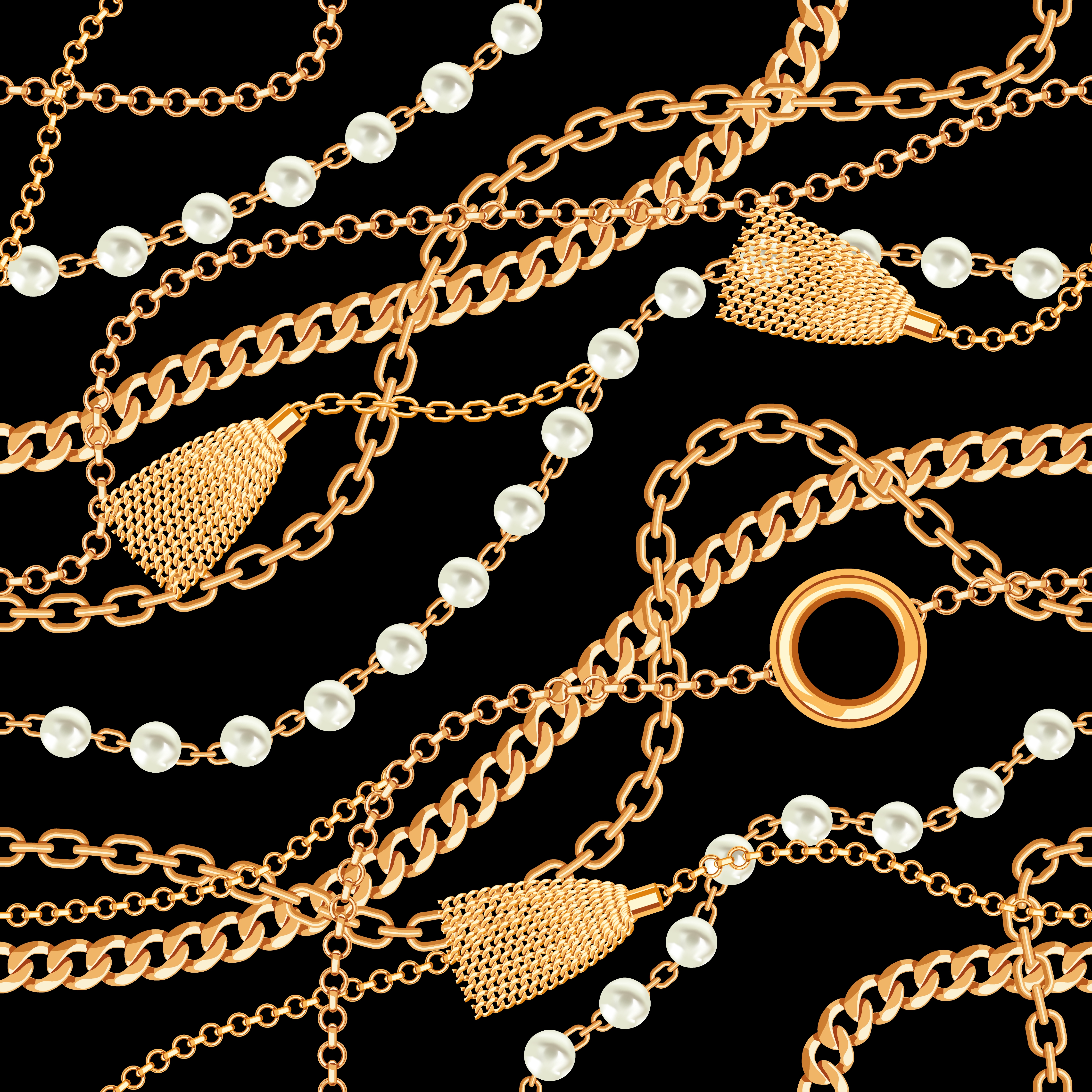 Pearls Tassel Chains