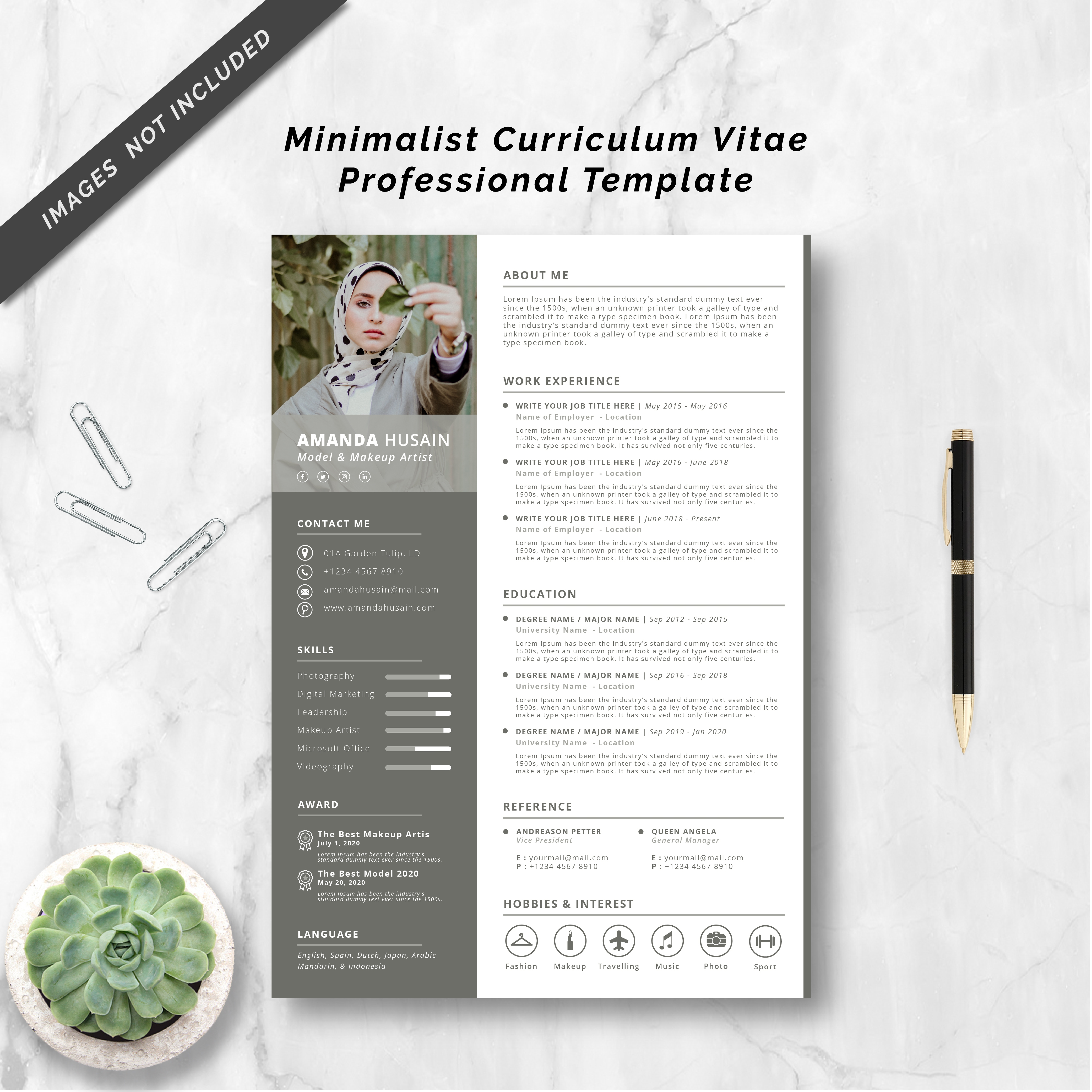 Minimalist CV Professional Template