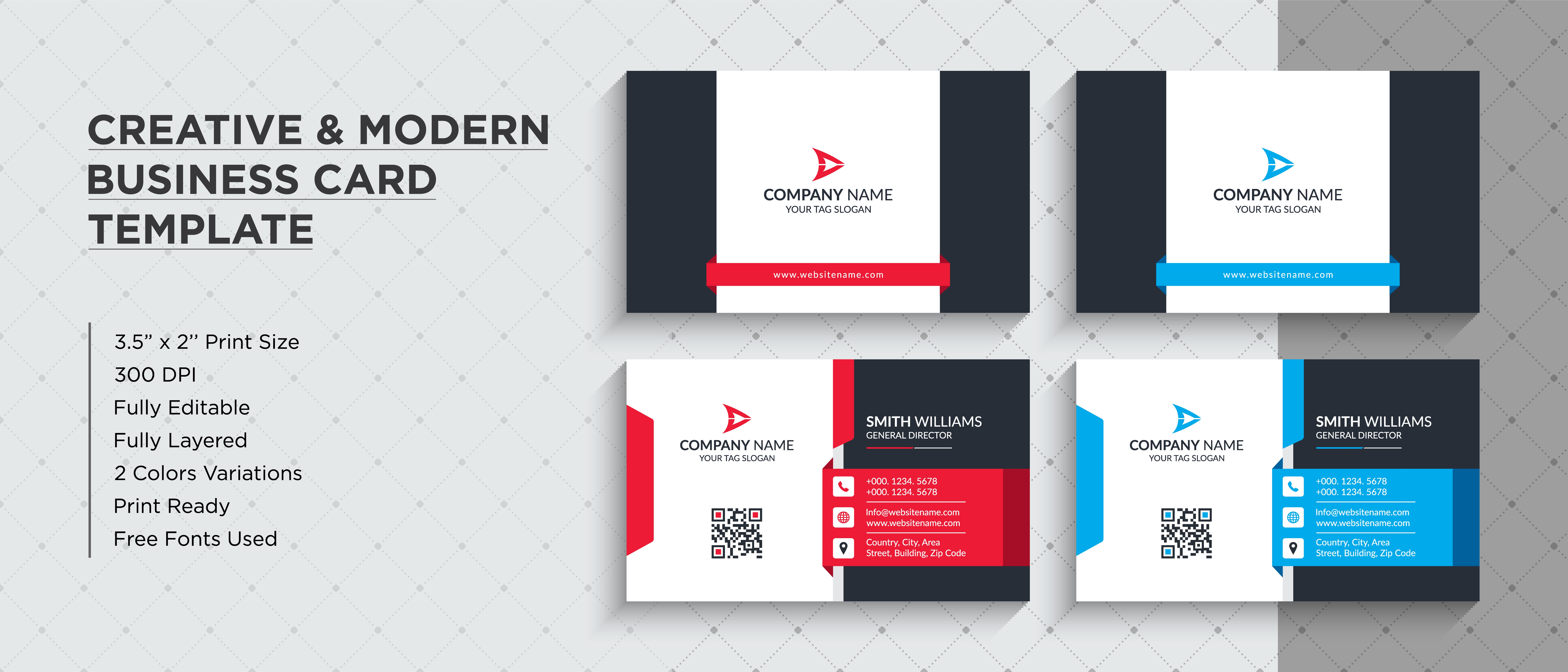 Creative and modern business card set