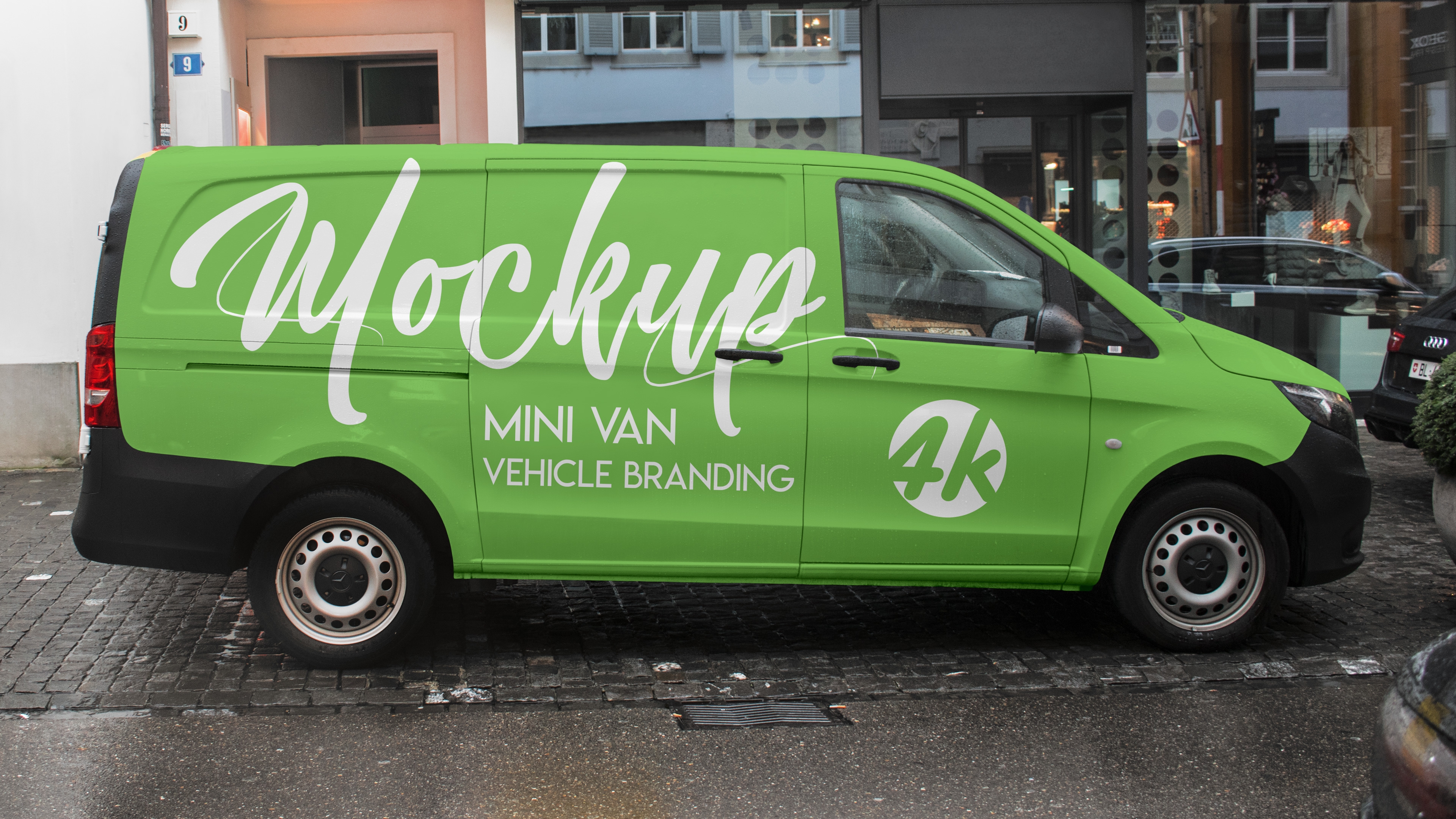 Mini van vehicle mockup