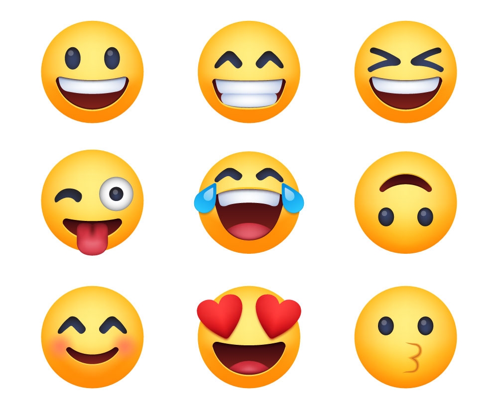 Regular Emoji Set Vector