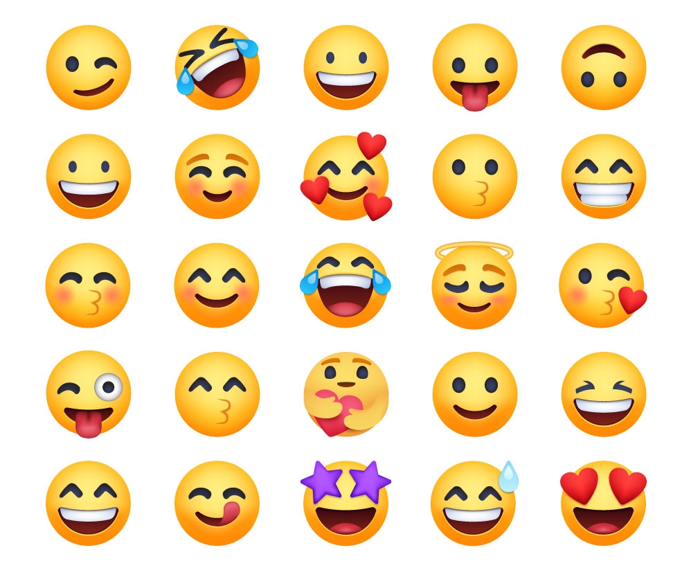25 Emoticon Smile Emoji Set