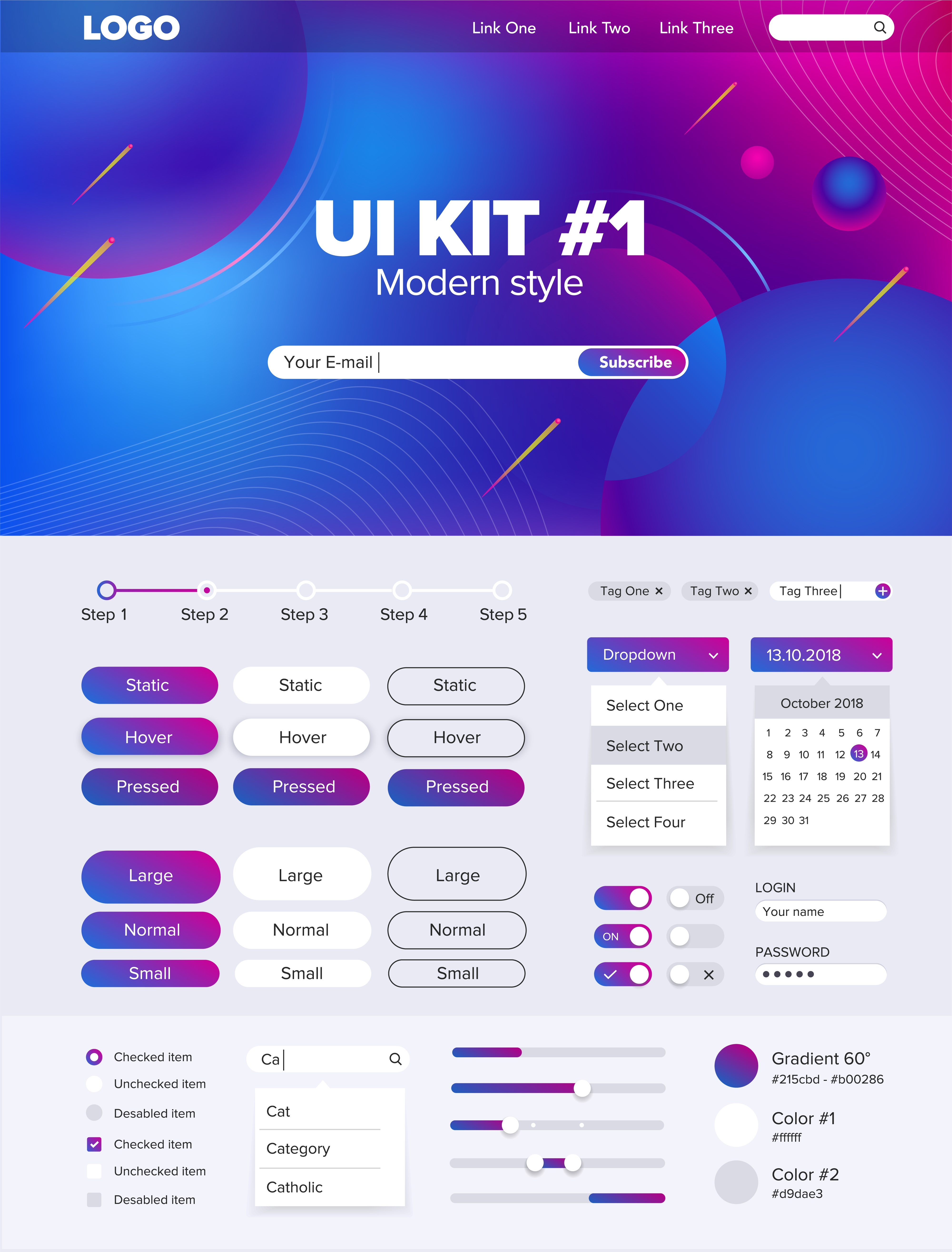Ui kit for website ui kit for website template buttons gui website