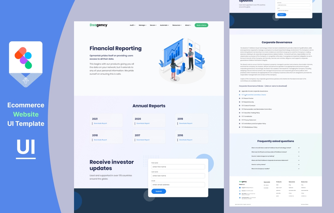 financial reporting page